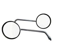 Cromo M10 Moto Espejos - Redondo - Par - Easy Fit Básico Simple - hacia Derecha Hilo