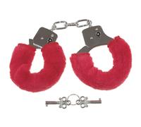 Cromo Metal Peludo Rojo Plata Amor Esposas Disfraces Fiesta Gallina / Stag Night