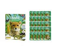 Cromos (pegatinas) ANIMALES 2.025: Mundo Animal: los Récords (Lote: 1 ALBUM vacío (sin sobres ni cromos) + 25 sobres)