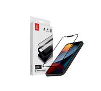 Crong 3D Armor Glass - Vidrio templado para iPhone 16e / iPhone 14 / iPhone 13 / iPhone 13 Pro + Marco de instalación