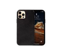 Crong Essential Cover - Funda de piel sintética para iPhone 12 Pro Max (negra)