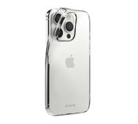 Crong, Funda de cristal para iPhone 15 Pro ultrafina con borde elevado