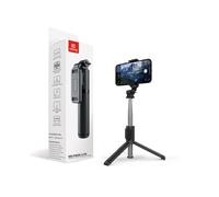 Crong SelfieGo Lite - Trípode compacto con Bluetooth para selfies (negro)