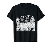 Crónica de Núremberg Esqueletos Bailando Camiseta gráfica económica