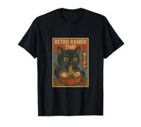 Crónicas Culinarias Retro Ramen Cat Camiseta