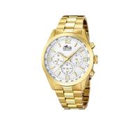 LOTUS Reloj Hombre Analógico de Acero Inoxidable 316l Dorado - Movimiento de Cuarzo - Cronógrafo - Cristal Mineral de Alta Resistencia - Resistente al Agua 5 ATM 18153/1 Minimalist