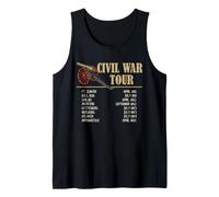 Cronología de la Gira de Batalla de la Guerra Civil Fechas de la campaña histórica EE. UU Camiseta sin Mangas