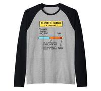 Cronología del Cambio climático Ciencias ambientales Sátira Humor Camiseta Manga Raglan