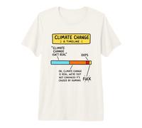 Cronología del Cambio climático Ciencias ambientales Sátira Humor Camiseta Premium