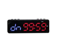 Cronómetro con temporizador de gimnasio Control Bluetooth 1 pulgada batería for, reloj intervalos entrenamiento físico(GanxinQ20B(bluered))