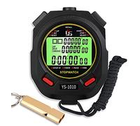 Cronómetro Deportivo con Silbato,Cronómetro Deportivo Digital Profesional 60 Memoria con Función Luminosa y Silenciosa para Deporte Cronómetro para Fútbol,Baloncesto,Correr,Natación,Fitness y Más