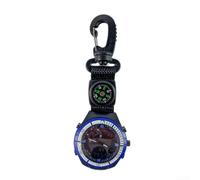 Cronómetro deportivo digital con brújula y cordón, botón silencioso, pantalla LCD grande para correr, entrenamiento, senderismo, 13,5 cm (azul)