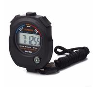 Cronómetro deportivo digital con pantalla LCD grande de precisión de 1/100 segundos para correr, actividades de fitness, diseño negro
