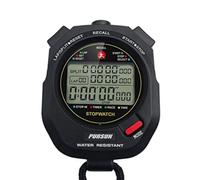 Cronómetro Deportivo Profesional con precisión de 1/1000s y Memoria de 100 Vueltas, Pantalla de 3 líneas, Temporizador Digital Resistente al Agua para Pista, natación, Carrera, Entre