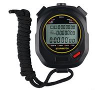 Cronómetro digital con metrónomo y calendario, temporizador de precisión de 1/100s para fitness, fútbol, competición