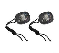 Cronómetro digital, paquete de 2, temporizador multifunción con memoria de 2 vueltas, precisión de 1/100, pantalla LCD grande para natación, correr, entrenamiento, gimnasio