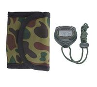 Cronómetro electrónico Luminoso multifunción Pantalla Impermeable Pantalla de una Sola 2 Pistas para cronometraje Deportivo con Material ABS Color Negro 75,5x64x21,4 mm