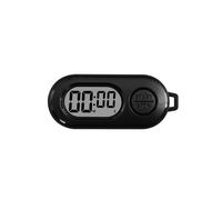 Cronómetro Llavero con Pantalla LCD, Temporizador Digital de Cuenta Regresiva, Reloj de Bolsillo Electrónico Portátil para Llaves, Color Negro