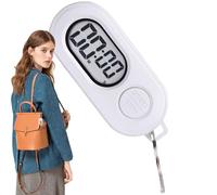 Cronómetro: llavero digital portátil con contador de tiempo con pantalla LCD, reloj de tamaño de bolsillo, temporizador de mano para parque infantil, aula, cocina, gimnasio, entrenamiento, actividades