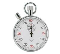 Cronómetro mecánico analógico de 13 Joyas con función de Pausa - Caja metálica con cordón para Deportes, experimentos de física y competiciones (cronometraje de 60 s/30 m)