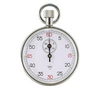 Cronómetro mecánico, cronómetro analógico de 13 Joyas con sincronización precisa para Deportes y con Esfera Blanca 60s/30M con cordón
