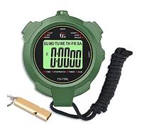 Cronómetro Oposiciones con Silbato,Cronómetro Deportivo Profesional 2 Memoria con Función Luminosa y Silenciosa para Gimnasio Piscina