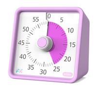 Cronómetro Visual de 60 Minutos, Temporizadores para niños y Adultos, Temporizadores silenciosos para Clases o reuniones, escuelas Familiares, Cocina (Rosa)