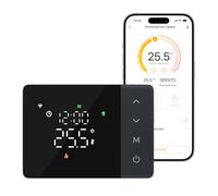 Cronotermostato WiFi con batería EZAIoT - Caldera de gas, caja 502/503, programación 7×6, NO/NC, 2.4GHz, control por voz Alexa/Google, Tuya APP, negro