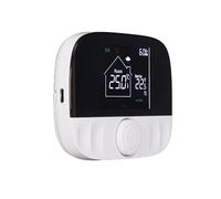 Cronotermostato WiFi + RF433, inalámbrico, para caldera de gas y calefacción de suelo con agua, unidad ambiental a batería + receptor 220 V 5 A, programación semanal, aplicación Tuya
