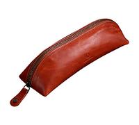 Cronus y Rhea® | Carpeta Exclusiva de Cuero Exclusivo (Scylla) | Estuche para lápices - Estuche para bolígrafos | Cuero Real | con Elegante Caja de Regalo | Hombres - Mujeres (Coñac)