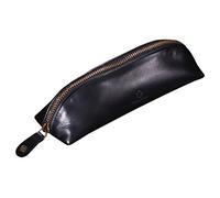 Cronus y Rhea® | Carpeta Exclusiva de Cuero Exclusivo (Scylla) | Estuche para lápices - Estuche para bolígrafos | Cuero Real | con Elegante Caja de Regalo | Hombres - Mujeres (Negro)