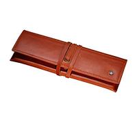 Cronus y Rhea® | Maletín de Cuero Exclusivo de Lujo (Talos) | Estuche para lápices - Estuche para bolígrafos | Cuero Real | con Elegante Caja de Regalo | Hombres - Mujeres (Coñac)