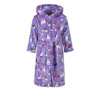 CROOUTN Albornoces Niña Morado Unicornio Pijamas y Batas Infantil Textiles de Baño Muchacha Albornoz con Capucha Batas Regalos Suave Ropa de Dormir 4-5 Años