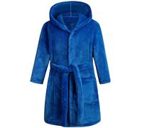 CROOUTN Albornoces Niña Niño Pijamas y Batas Infantil Textiles de Baño Muchacha Albornoz con Capucha Batas Azul Regalos Suave Ropa de Dormir 2-3 Años