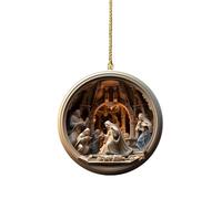 Croovepi religiosos de Navidad | Decoraciones religiosas acrílicas 2D - de Jesús para árbol de Navidad - para árbol de jardín, Pascua, vacaciones, estantería, interior del coche