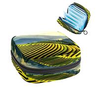 Cropland Farm Green Landscape - Bolsa de almacenamiento para servilletas sanitarias, Varios colores, 4.7x6.6x6.6 in/12x17x17 cm