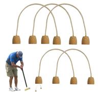 Croquet and Wickets - Cuerda de algodón suave, juego de 5 piezas, ampliamente utilizado | Césped flexible de 7,08 x 5,9 pulgadas para diversión al aire libre, equipo de croquetería familiar para niños