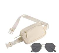 CROS - Riñonera para el cuerpo, riñonera, bolsa de hombro pequeña, bolsa de mensajero, chaleco de escalada de montaña con cremallera, bolsa de hombro pequeña para viajar, trotar, 22,5 x 5 x 15 cm,