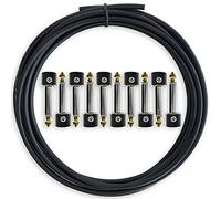 Crosby Kit de cables pedalera sin soldadura - No se requiere pelar los cables, 3 metros de cable y 10 conectores de punta de oro con tornillos magnéticos para hacer 5 cables personalizados