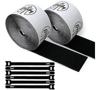 Crosby Pedalboard Grip Kit - 3 metros de tarea pesada gancho y bucle más 6 bridas reutilizables para sistemas de montaje de pedales de para guitarra o bajo y gestión de cables