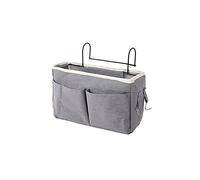 croselyu - Bolsa de almacenamiento multifunción para colgar para el hogar, dormitorio universitario, cabecera de tela colgante, cama, almacenamiento para revistas y libros (gris)