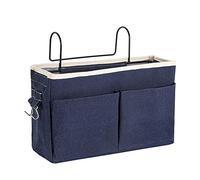 croselyu Bolsa multifuncional para colgar en la mesita de noche, para dormitorio universitario, para colgar en la cama, para clasificar el desorden de la cama(azul)
