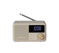 Crosley Cooper - Altavoz Bluetooth portátil con Radio Am/FM con más de 10 Horas de reproducción, pequeño Altavoz Retro inalámbrico de Viaje con Pantalla LED y Reloj Digital, Entrada Auxiliar