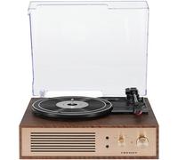 Tocadiscos Crosley CR6045A-WA Miles con Bluetooth de 3 velocidades y entrada/salida, con altavoces integrados, color nogal