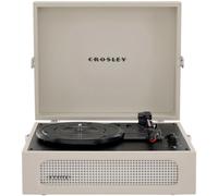 Crosley CR8017B-DU Voyager Tocadiscos de vinilo portαtil vintage con entrada/salida Bluetooth y altavoces integrados Dune