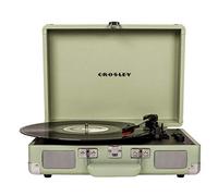 Crosley Cruiser Deluxe Vintage 3-Speed Bluetooth Suitcase Turntable, Mint