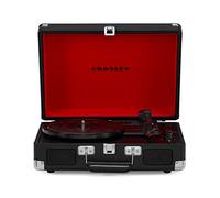 Crosley Cruiser Plus Tocadiscos con 2 Altavoces, Bluetooth y AUX - Tocadiscos Vintage de 3 velocidades - para vinilos de 7", 10" y 12" - Portátil con Funda integrada (Negro)