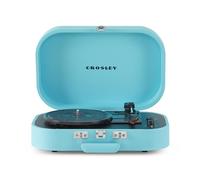 Crosley Discovery - Tocadiscos portátil, reproductor de discos Bluetooth, reproductor de vinilo de maleta de 3 velocidades, tocadiscos para el hogar para discos de vinilo, altavoces estéreo integrados