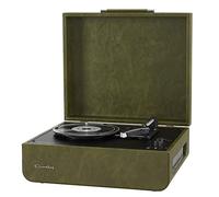 Crosley Mercury Toscadiscos de Vinilio con 2 Altovoces, Bluetooth In & out y AUX - Toscadiscos Vintage de 3 velocidades - para vinilos de 7", 10" y 12" - Portátil con Estuche Integrado - Verde