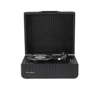 Crosley Mercury Toscadiscos de Vinilio con 2 Altovoces, Bluetooth In & out y AUX - Toscadiscos Vintage de 3 velocidades - para vinilos de 7", 10" y 12" - Portátil con Estuche Integrado - Negro